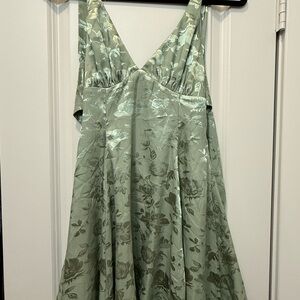 Lucy in the Sky Floral Green Dress